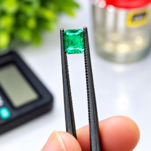 Grown Emerald-Cut Gemstone – Vivid Green