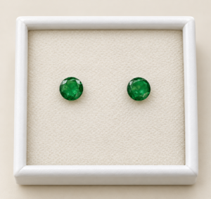 Exquisite Pair of Swat Emeralds – Natural Green Gemstones