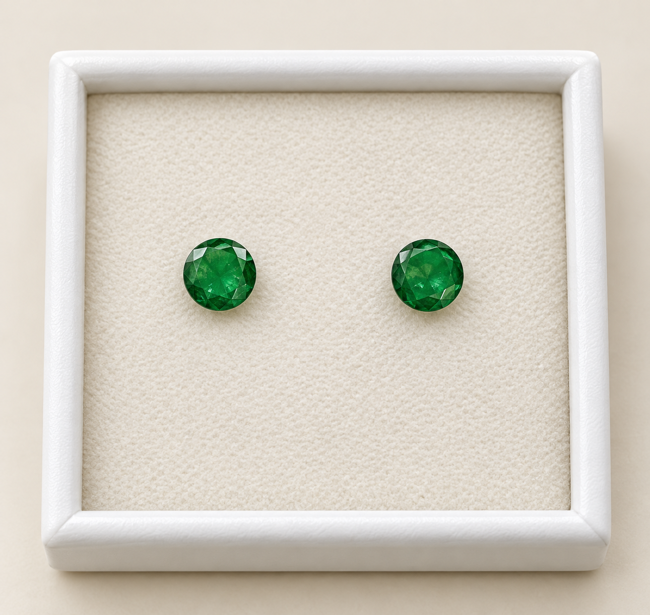 Exquisite Pair of Swat Emeralds – Natural Green Gemstones